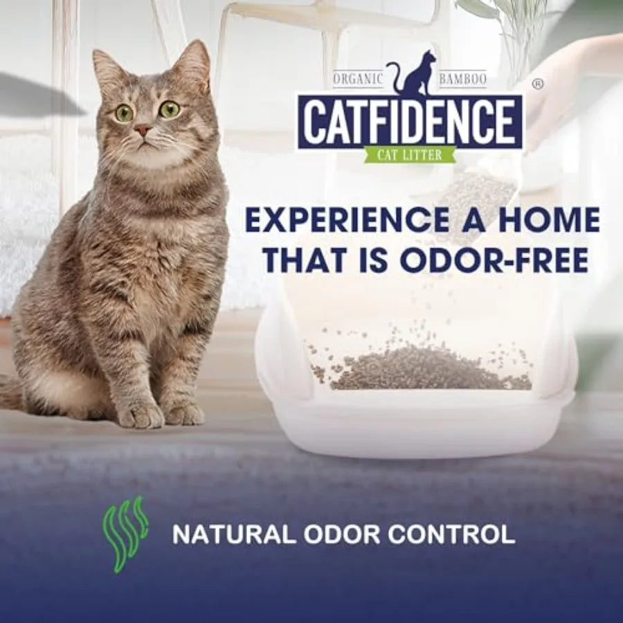 Organic Bamboo Cat Litter Unscented Dust Free Odor Control