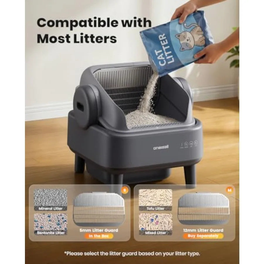 Self Cleaning Litter Box For Large Cats Easy Open Top Design