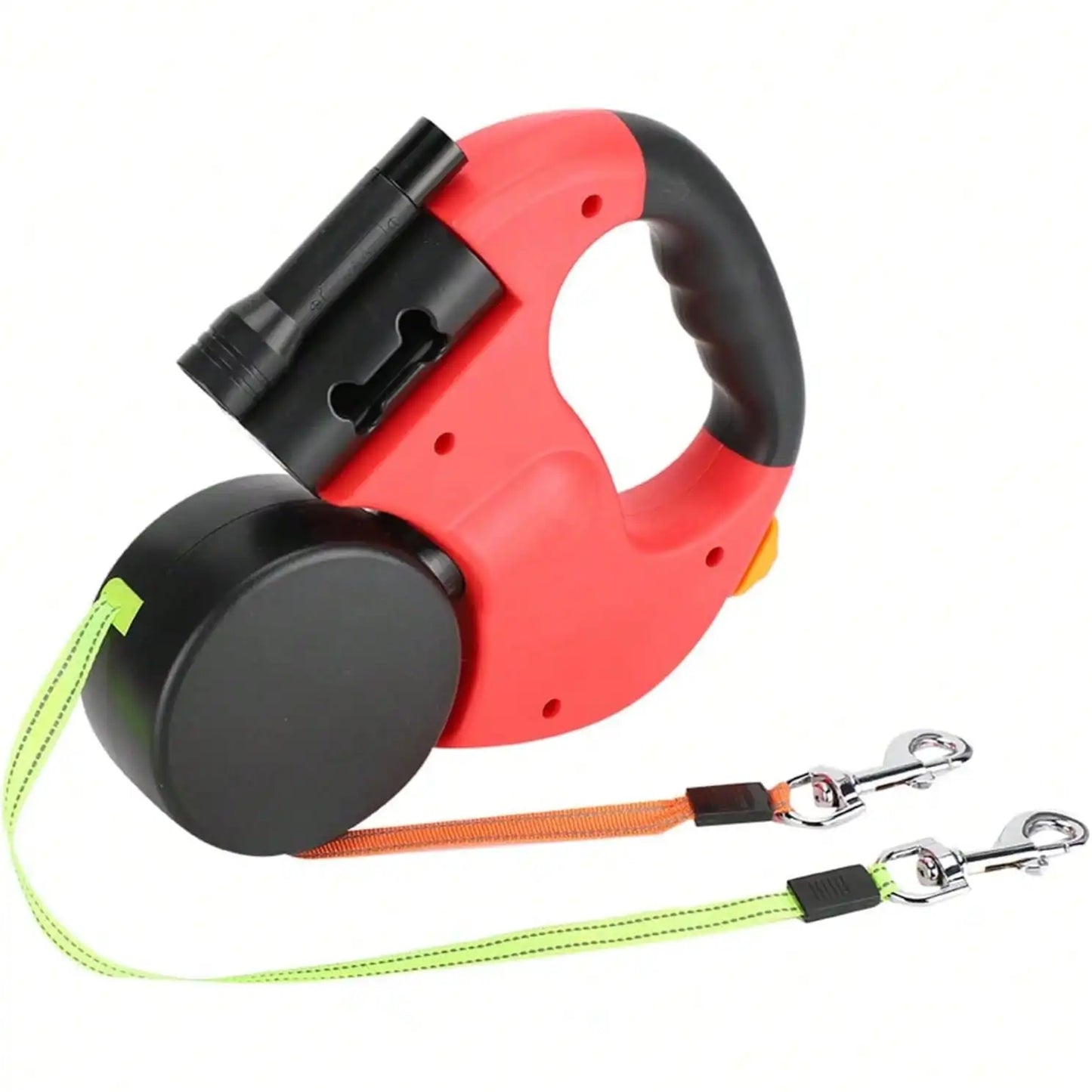 Universal Retractable Dual Dog Leash With 360 Degree Swivel