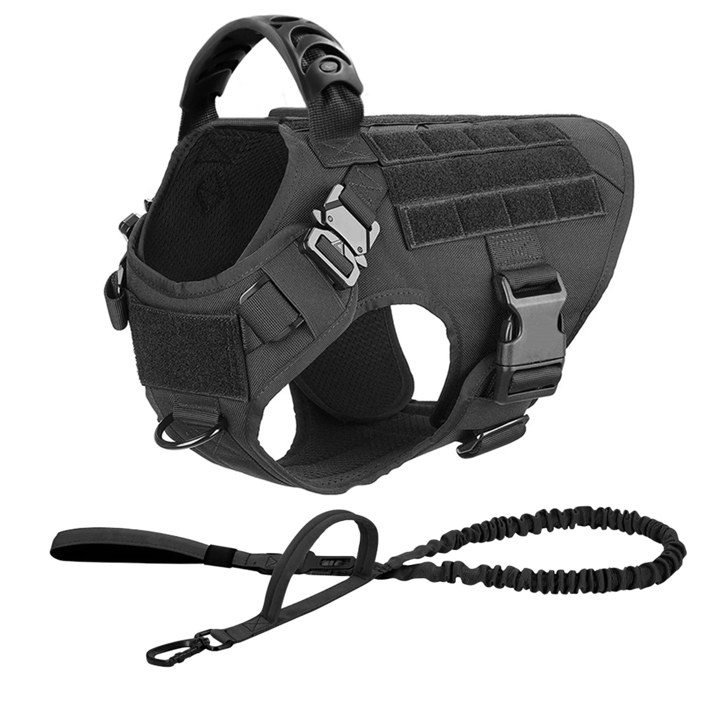 Tactical Dog Harness Leash Set For Large Dogs Malinois Training