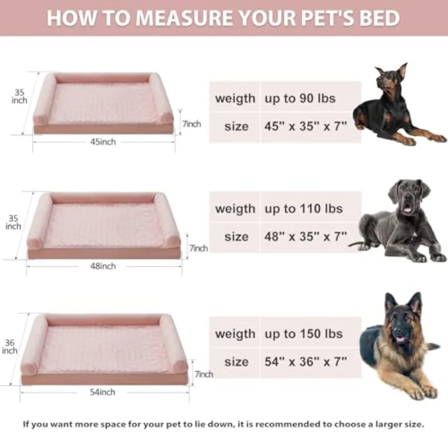 Orthopedic Dog Bed Waterproof Couch With Removable Washable Cover