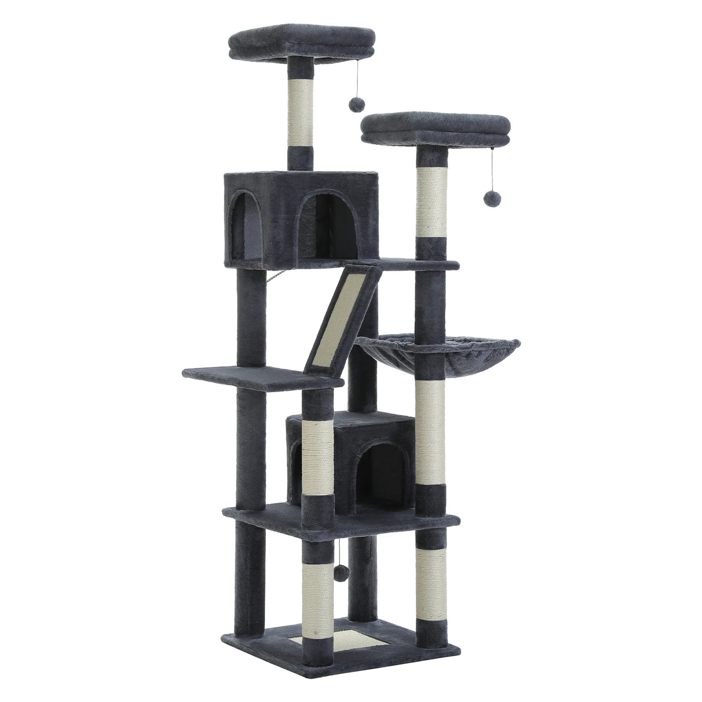 PAWZ Road Five Level Cat Tree Plush Cat Condo With Scratching Posts