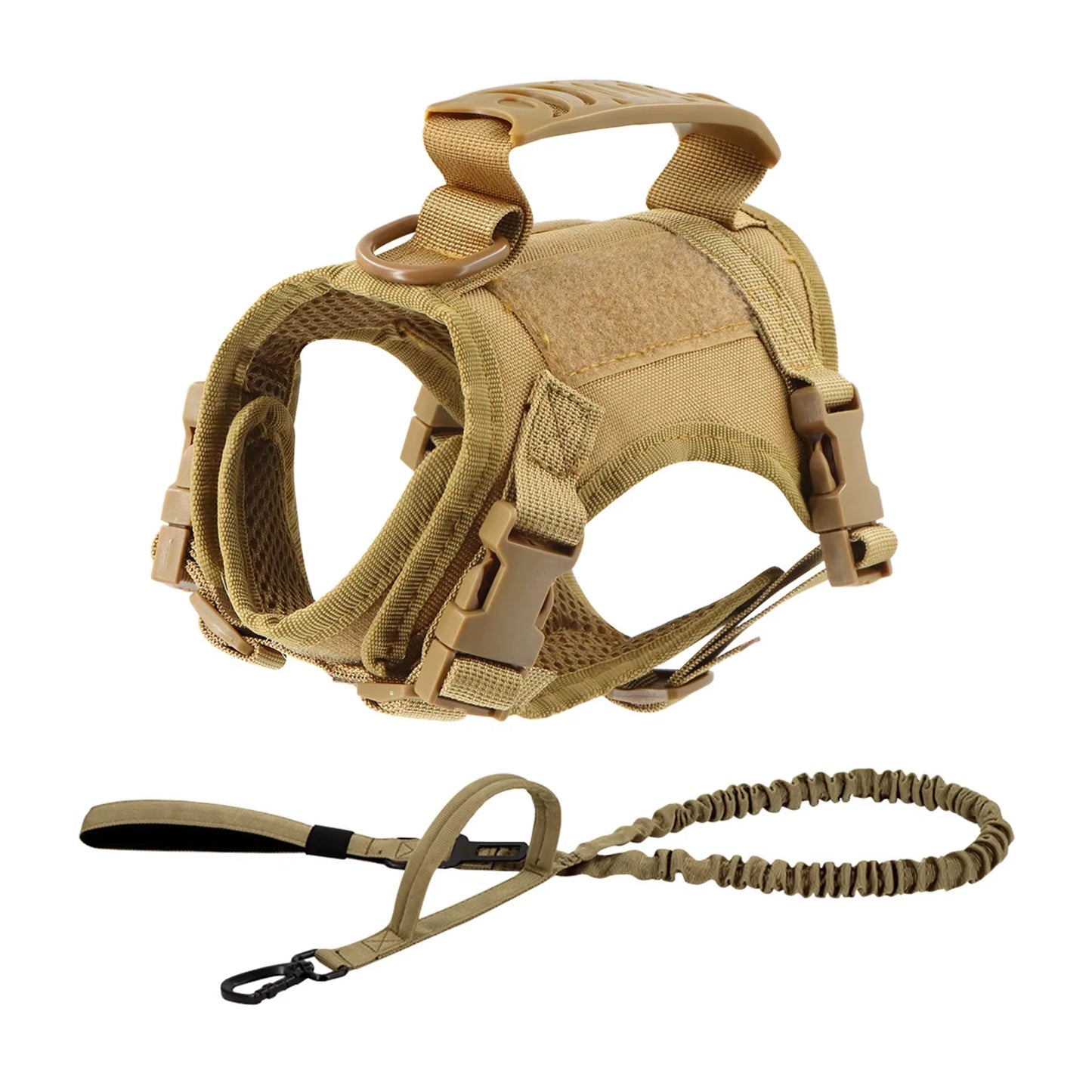 Tactical Puppy Harness Leash Set Adjustable For Small Dogs Cats