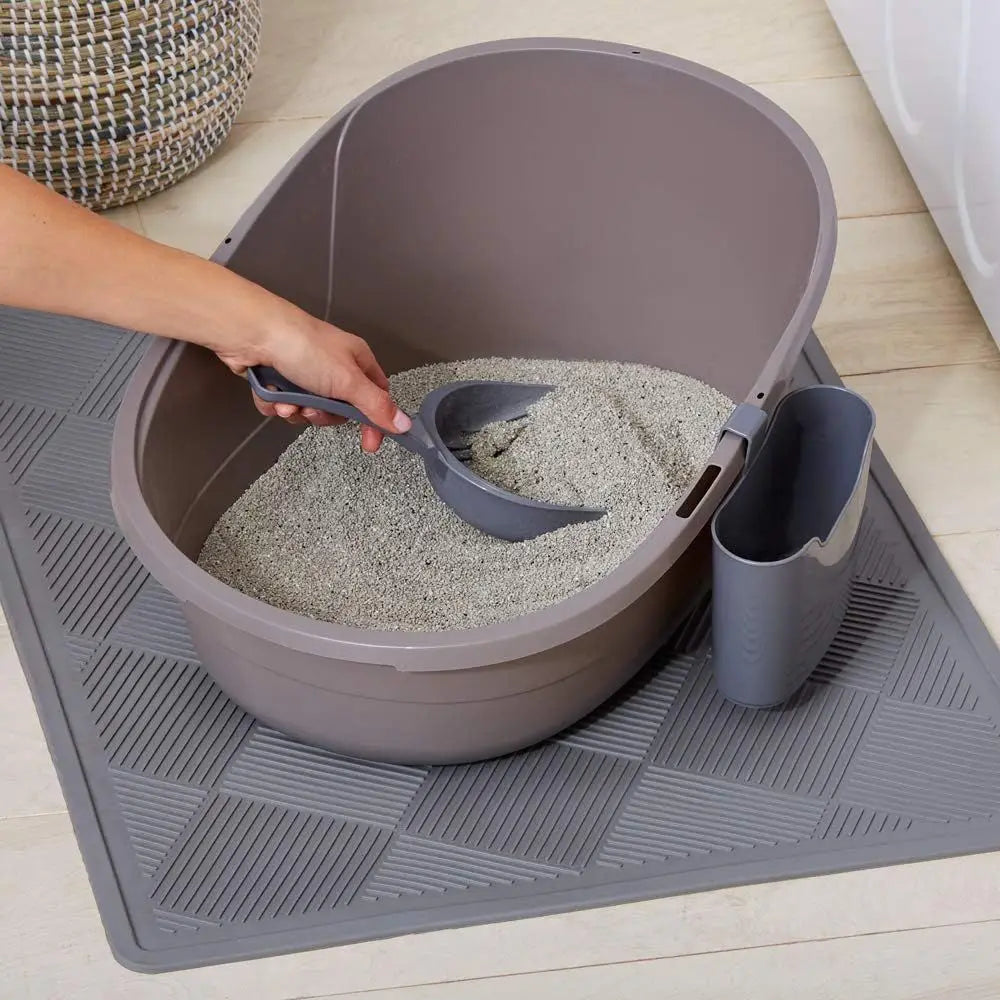 Durable Cat Litter Scoop With Holder Hangs On Litter Box