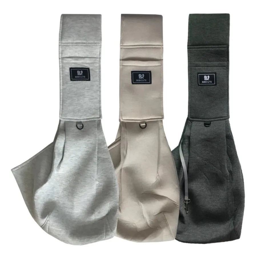 Adjustable Soft Knit Pet Sling Carrier Bag Hands Free Crossbody Breathable