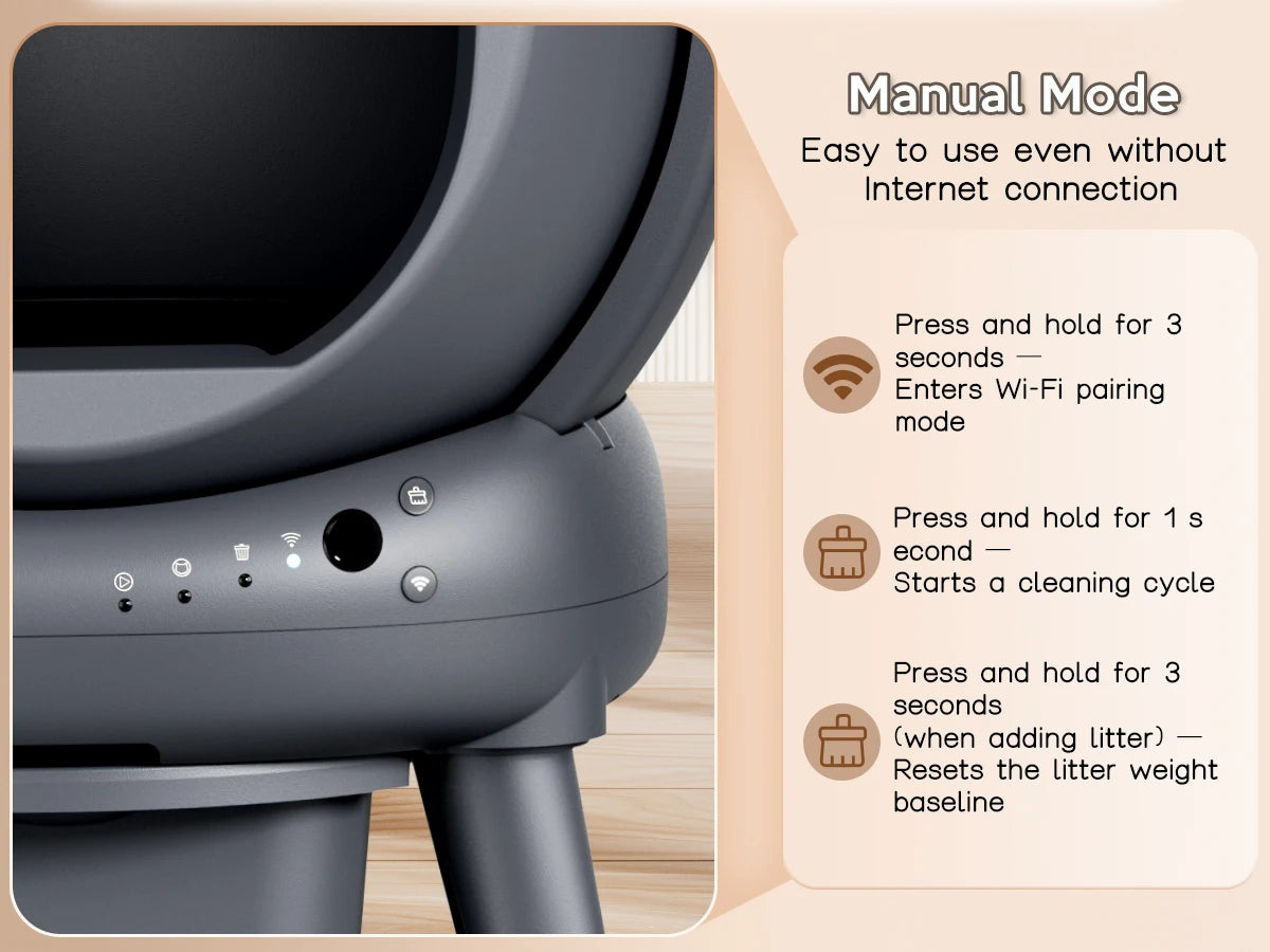 Cumridge Self-Cleaning Litter Box With Infrared Safety Sensors