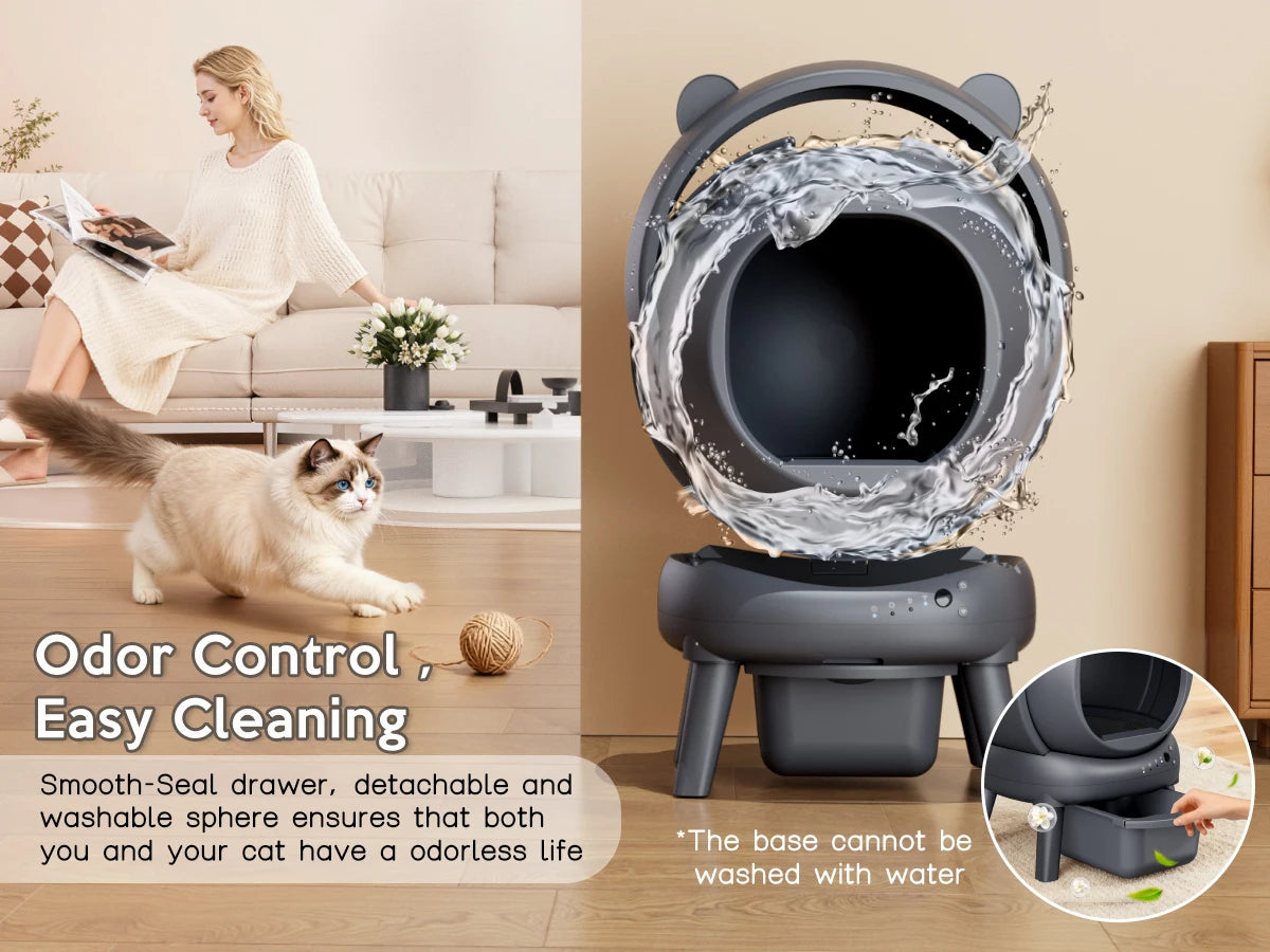 Cumridge Self-Cleaning Litter Box With Infrared Safety Sensors