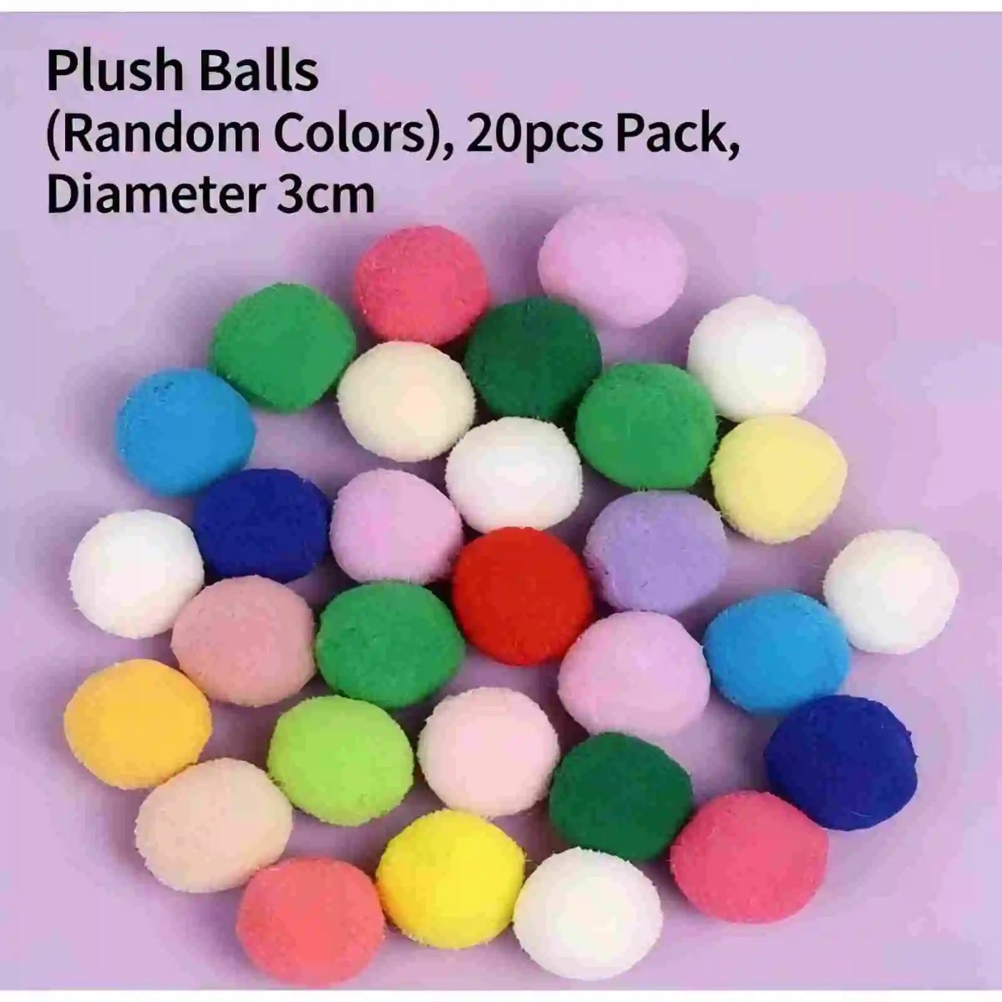 Fumoi 20 Pack Soft Plush Cat Toy Balls Interactive Balls