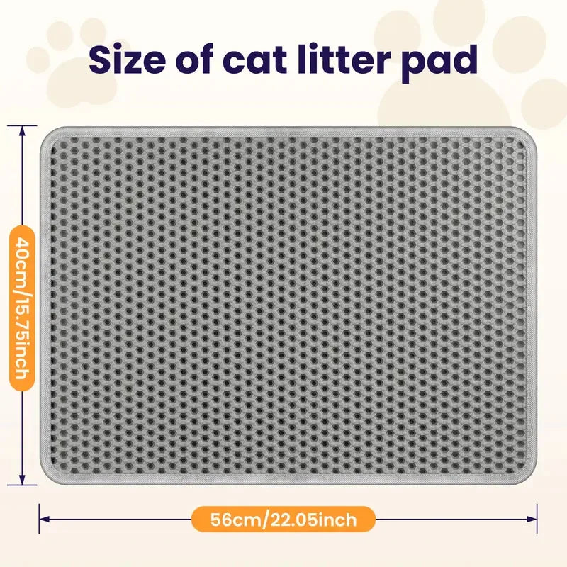 Waterproof Foldable EVA Cat Litter Mat Trapping Pad For Cats