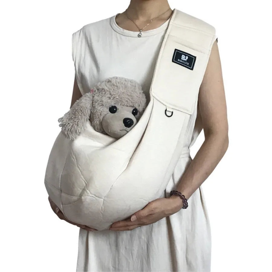 Adjustable Soft Knit Pet Sling Carrier Bag Hands Free Crossbody Breathable