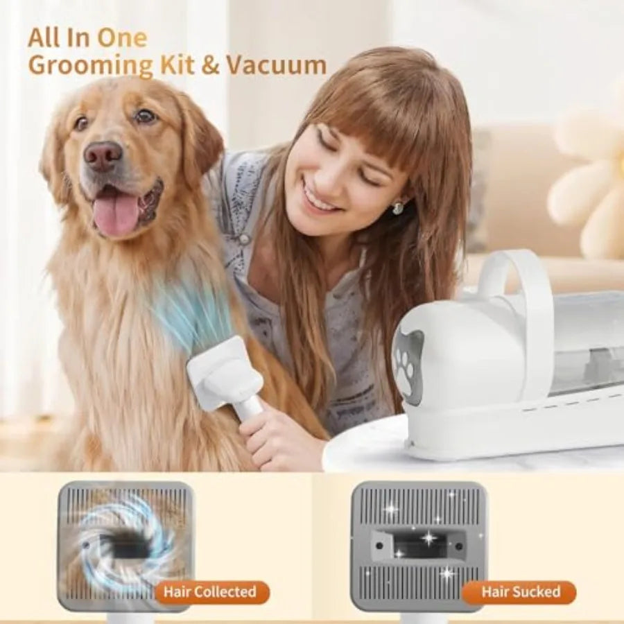 Dog Grooming Kit With Vacuum And SixInOne Grooming Tools
