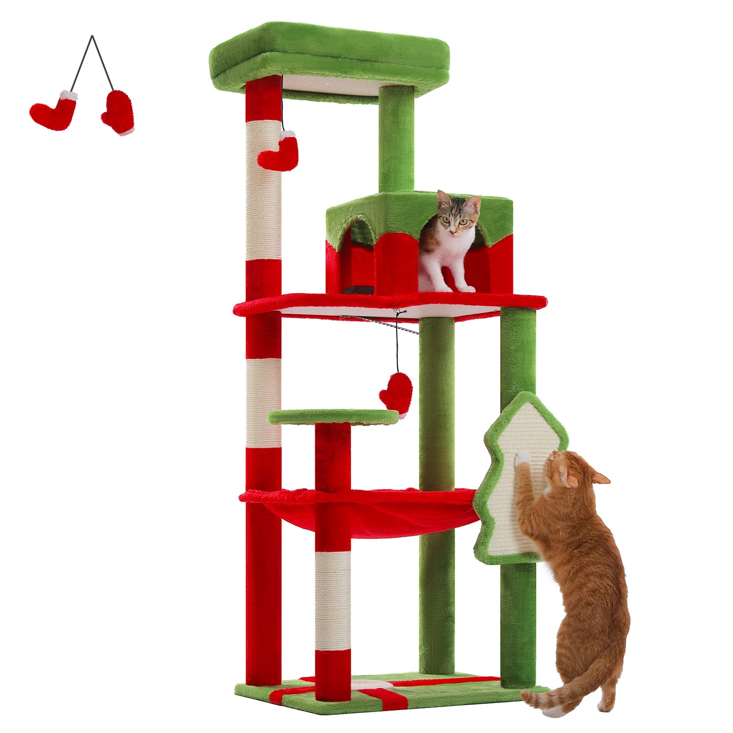 PAWZ Road Indoor Five Level Cat Tree Tower Hammock