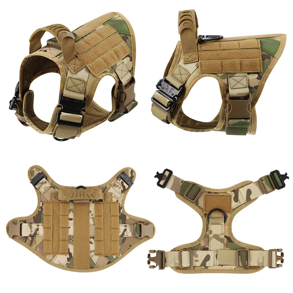 Tactical Dog Harness Leash Set For Large Dogs Malinois Training