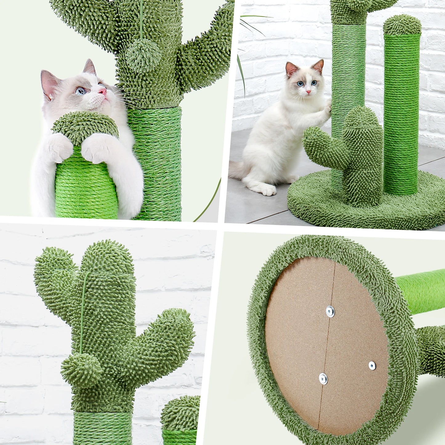PAWZ Road CN Cactus Cat Scratcher Post With 3 Poles And Dangling Ball