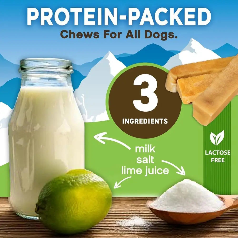 Long Lasting Yak Cheese Dog Chews Lactose Free Natural Treats