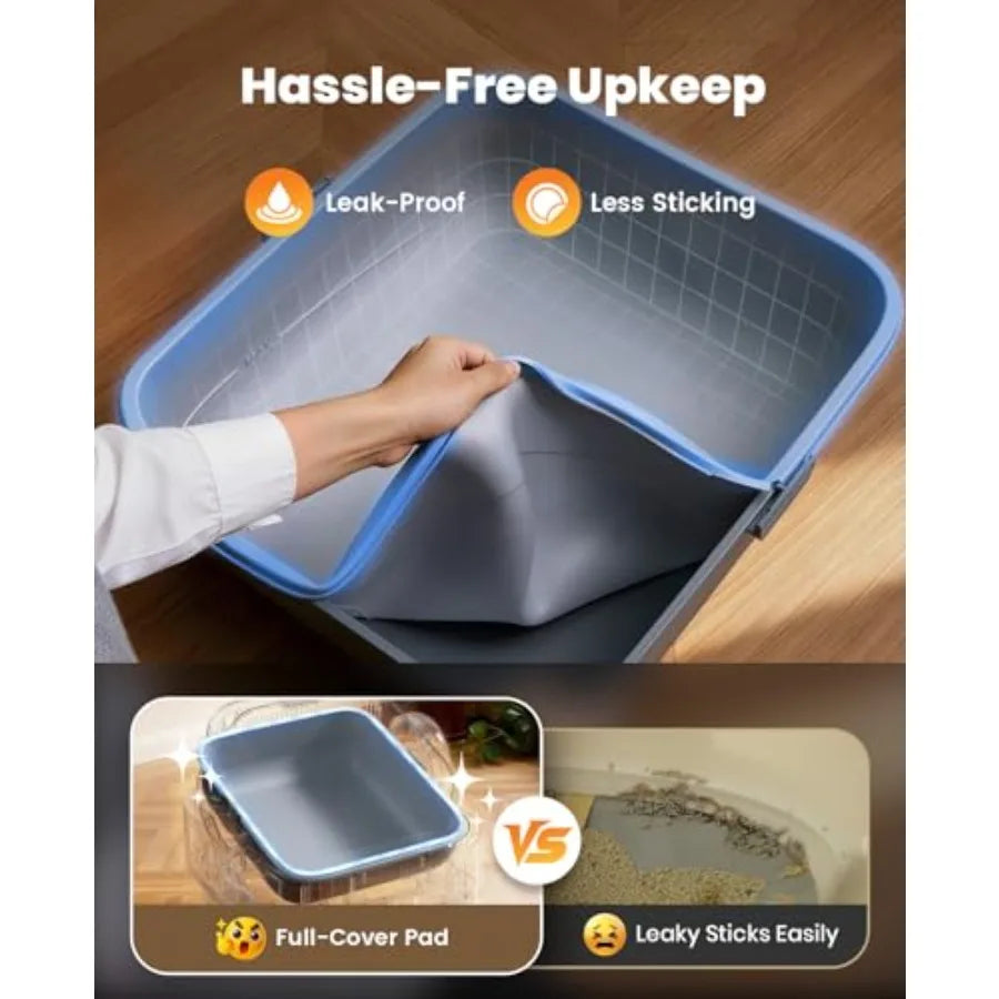 Self Cleaning Litter Box For Large Cats Easy Open Top Design