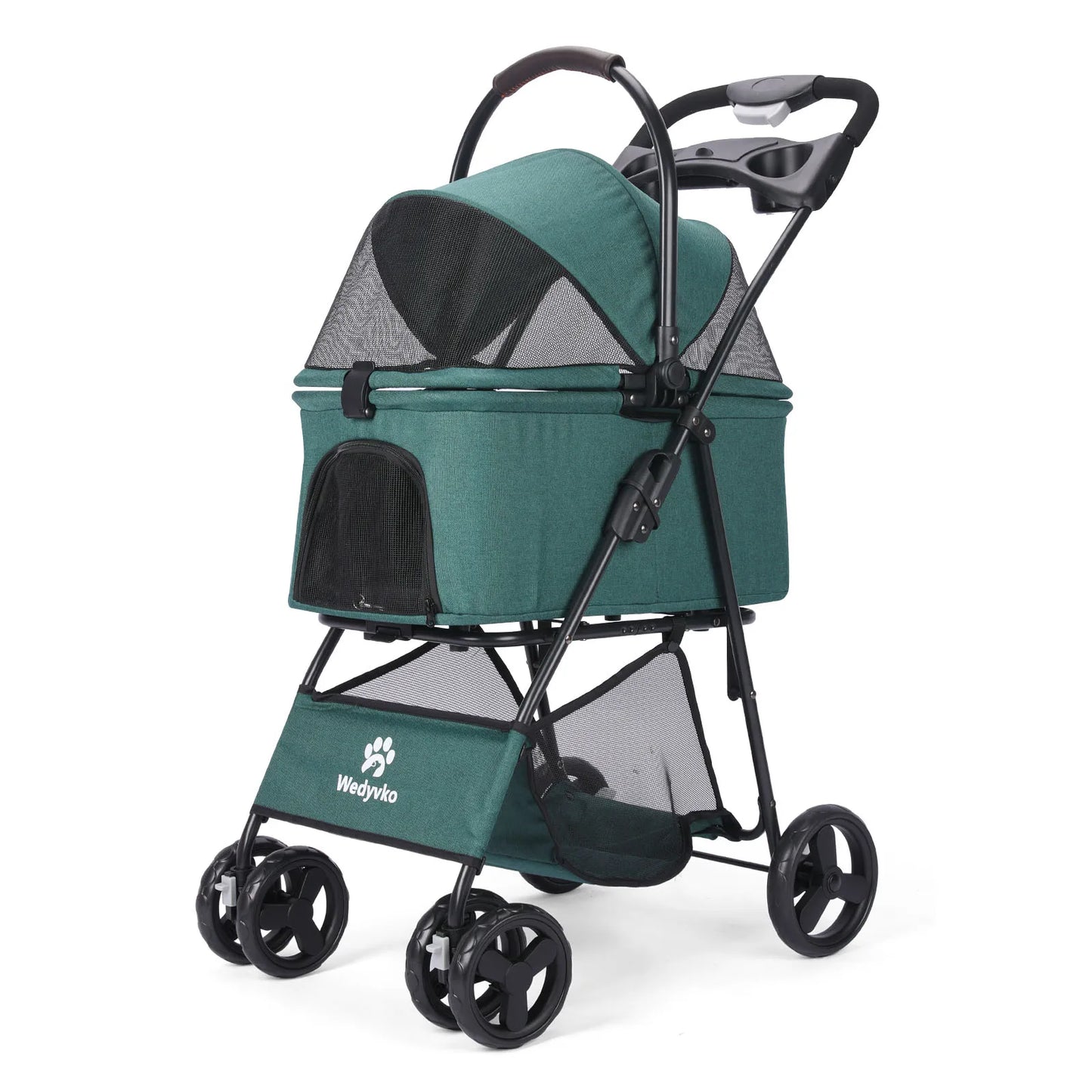 Three In One Foldable Pet Stroller With Removable Carrier All Terrain Waterproof