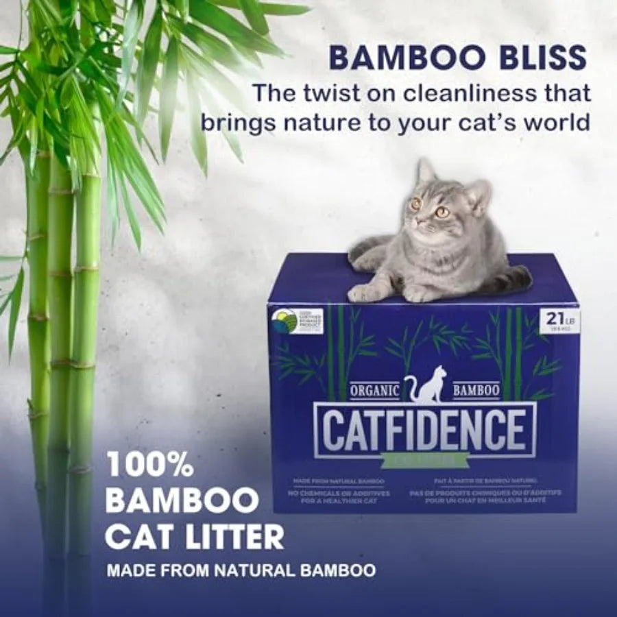 Organic Bamboo Cat Litter Unscented Dust Free Odor Control