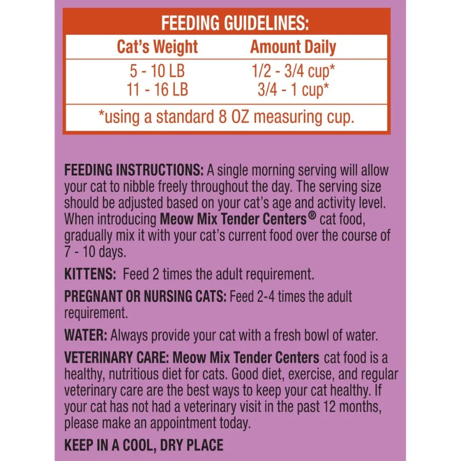 Tender Centers Dry Cat Food Basted Bites Chicken Tuna Flavor