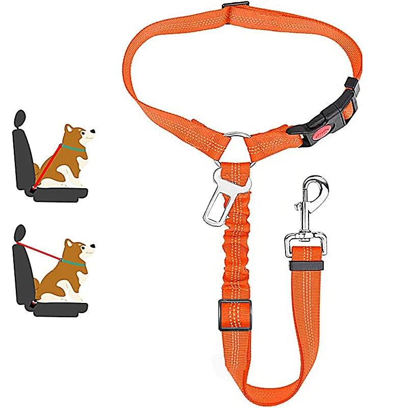 Two In One Pet Car Seat Belt Harness Leash Backseat
