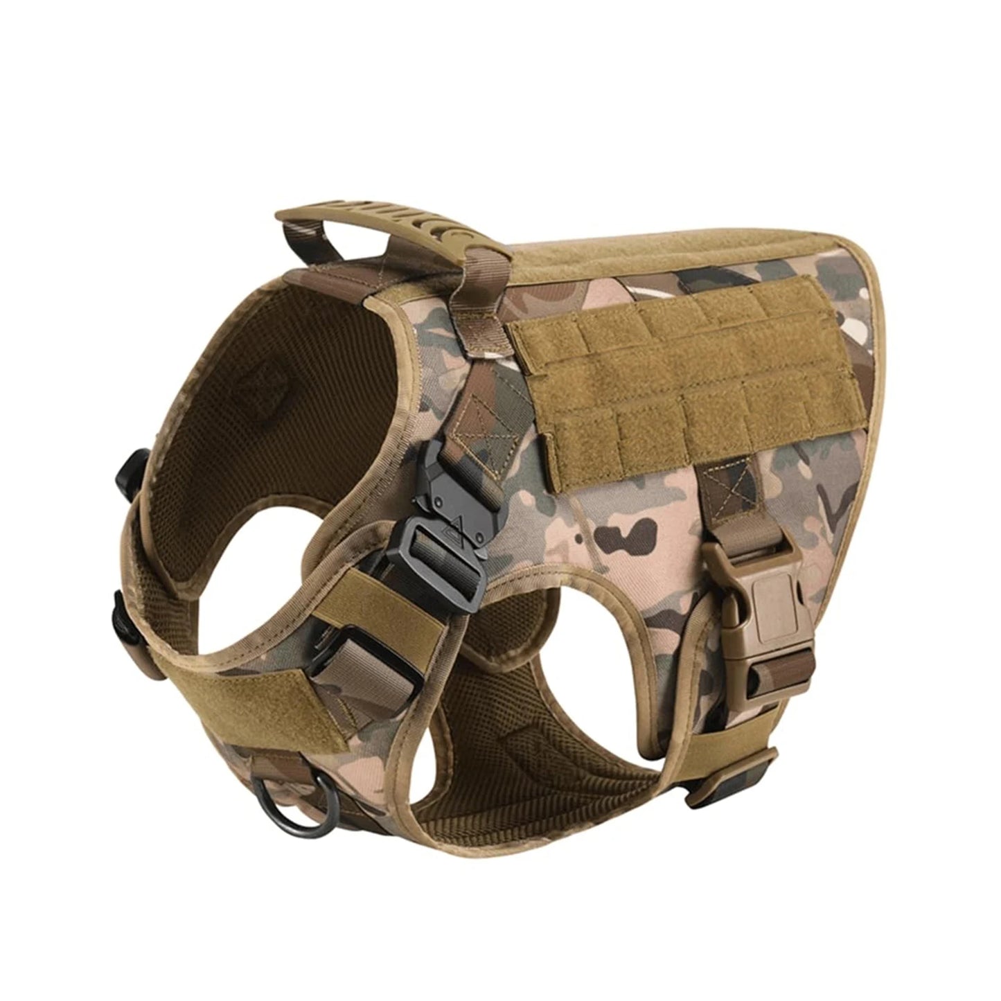 Tactical Molle Dog Harness With Pouches For Training