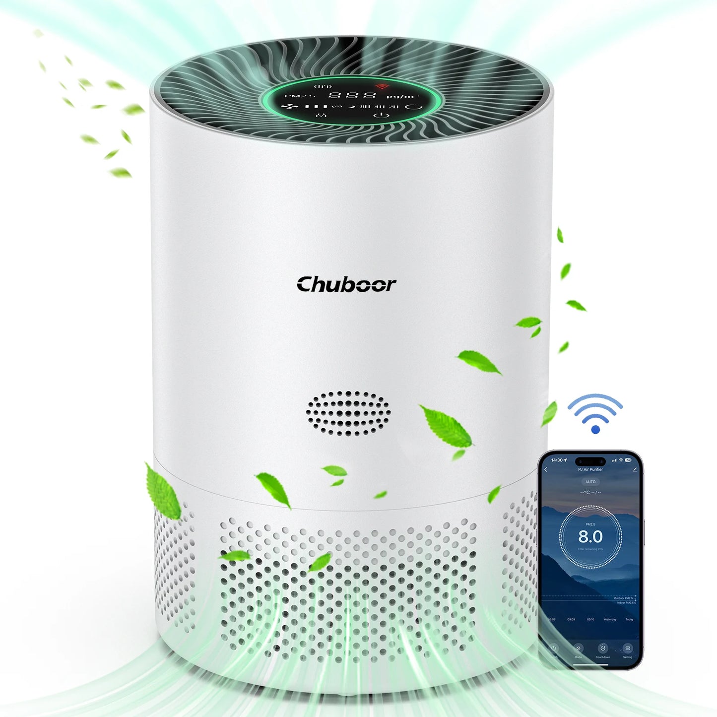 Chuboor H13 True HEPA Air Purifier For Home Tuya App