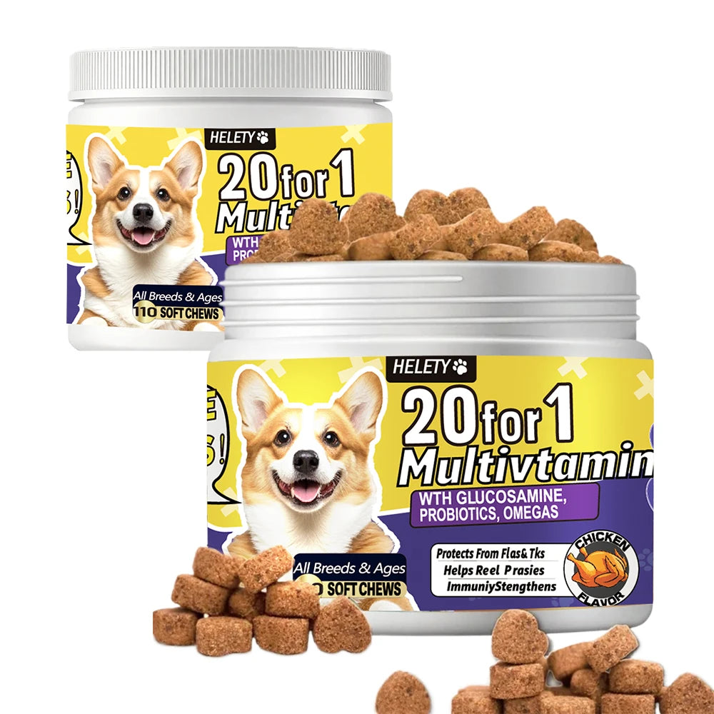 Dog Multivitamin Soft Chews For Skin Coat Immune Health