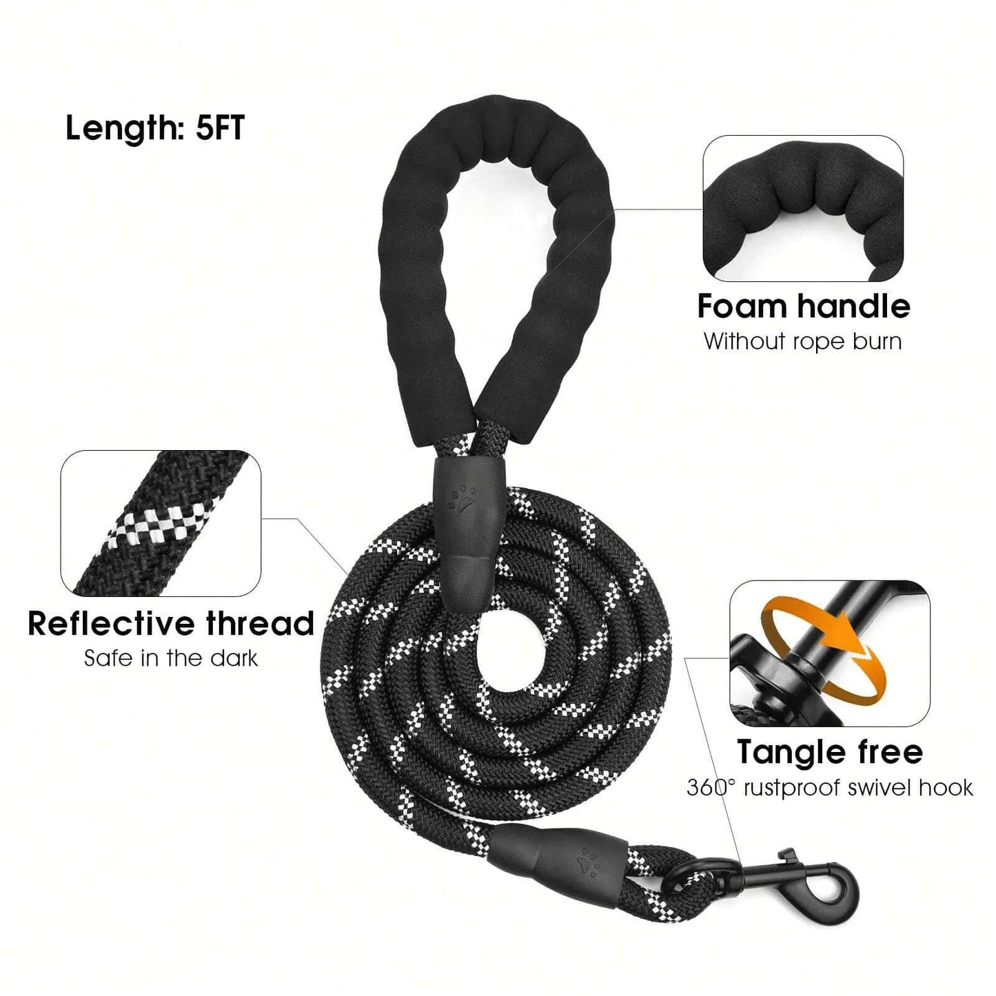 No-Pull Dog Harness With Dual Leash Clips Adjustable Padded Vest