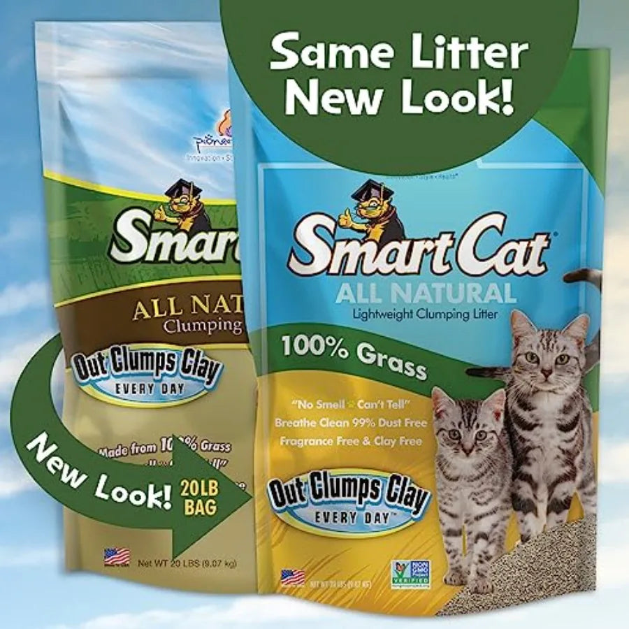 All Natural Clumping Cat Litter Unscented Lightweight Dust Free Formula