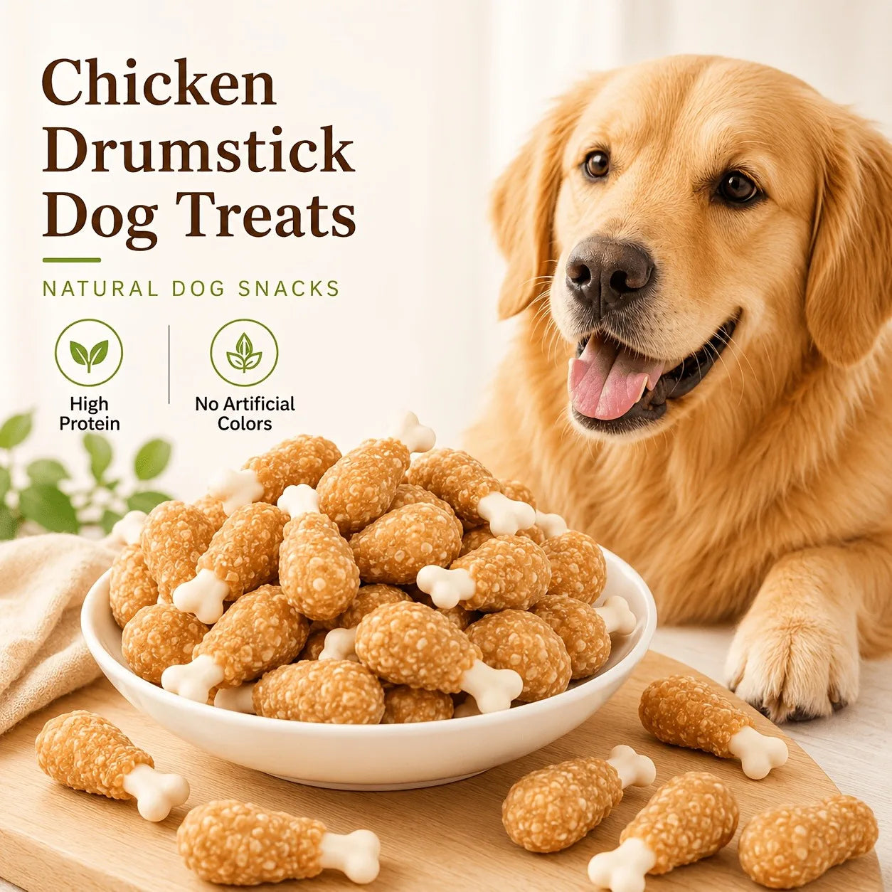 Helety Chicken Dog Dumbbells Treats for All Breeds High Protein