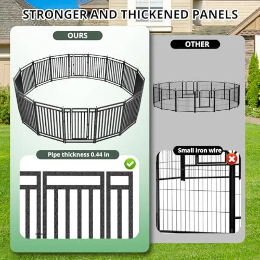 Dog Fence Outdoor Playpen Portable Puppy Kennel for Yard RV