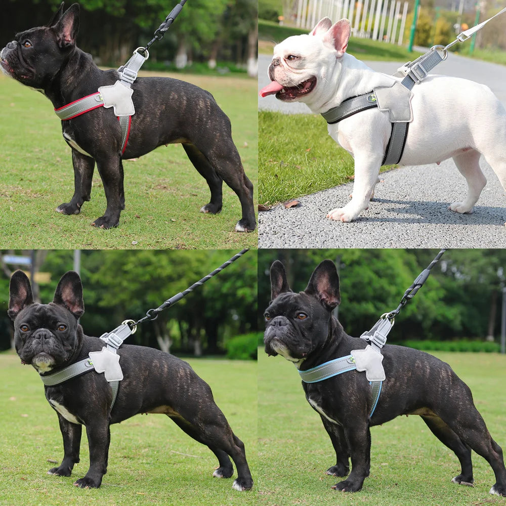 Adjustable Reflective Dog Harness Vest For Small To Large Dogs
