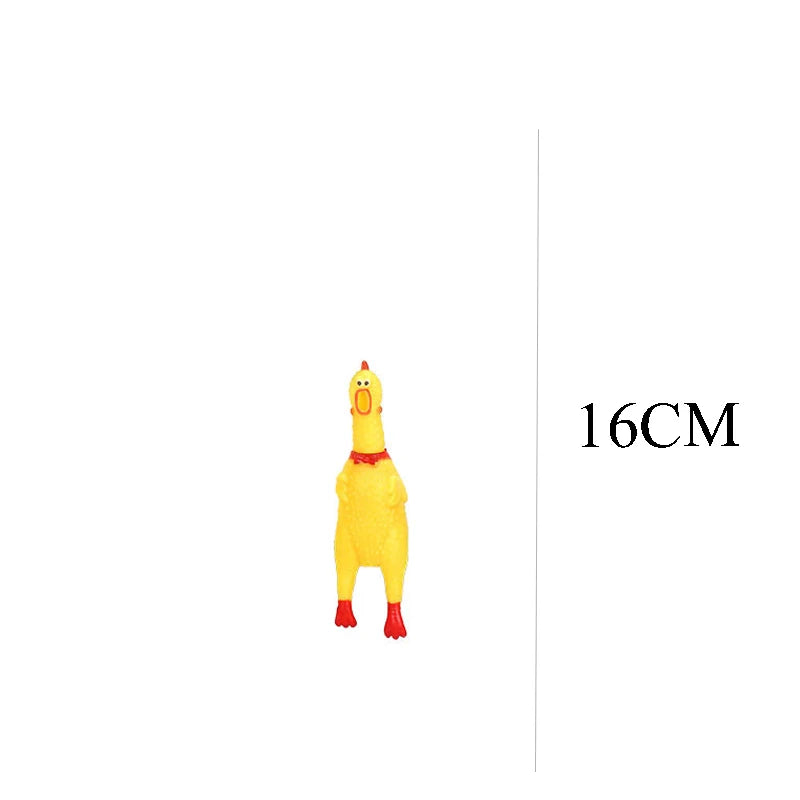 Dkstinye Squeaky Chicken Dog Toy Rubber Squeaker Chew Toy