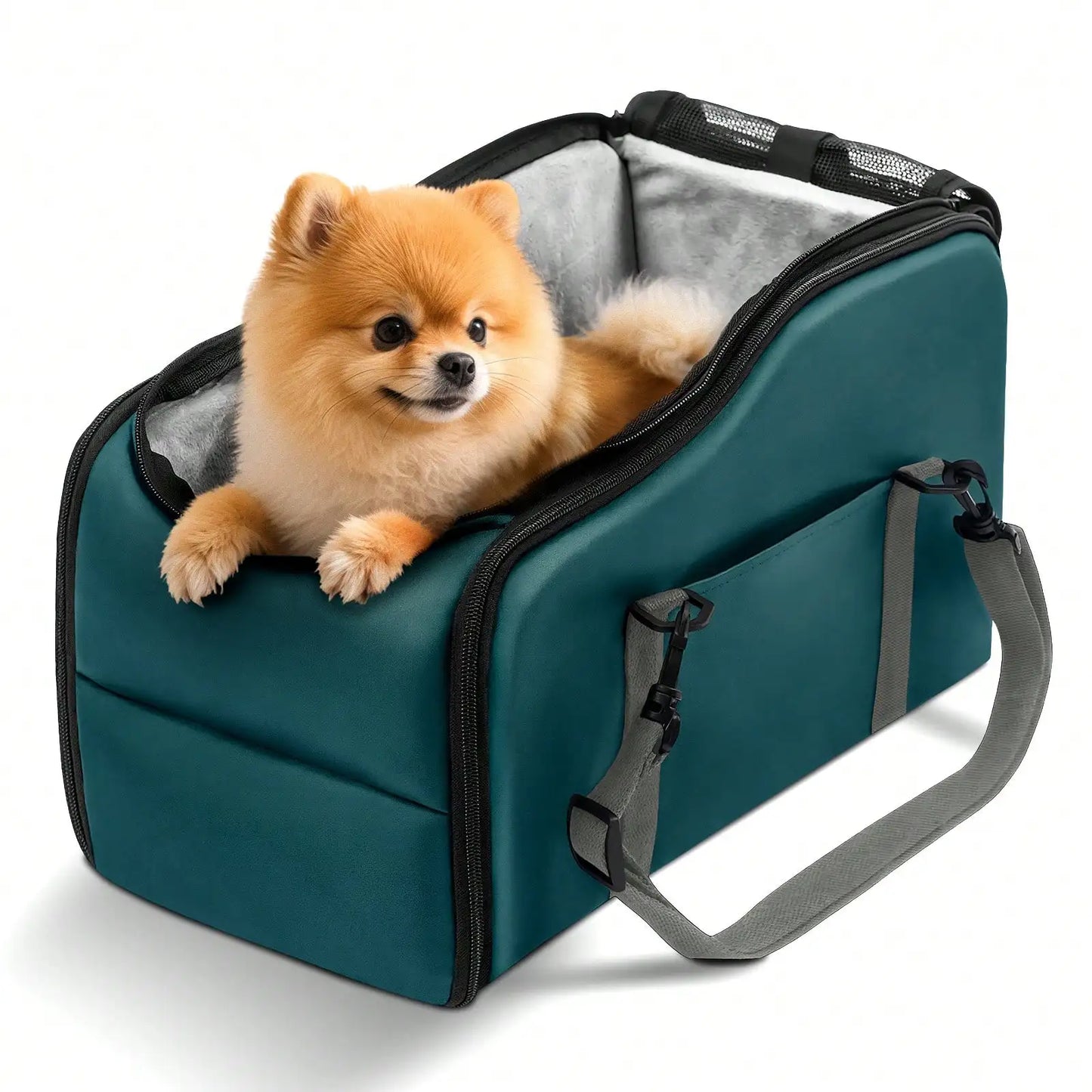 Center Console Pet Car Seat Carrier For Small Dogs Cats