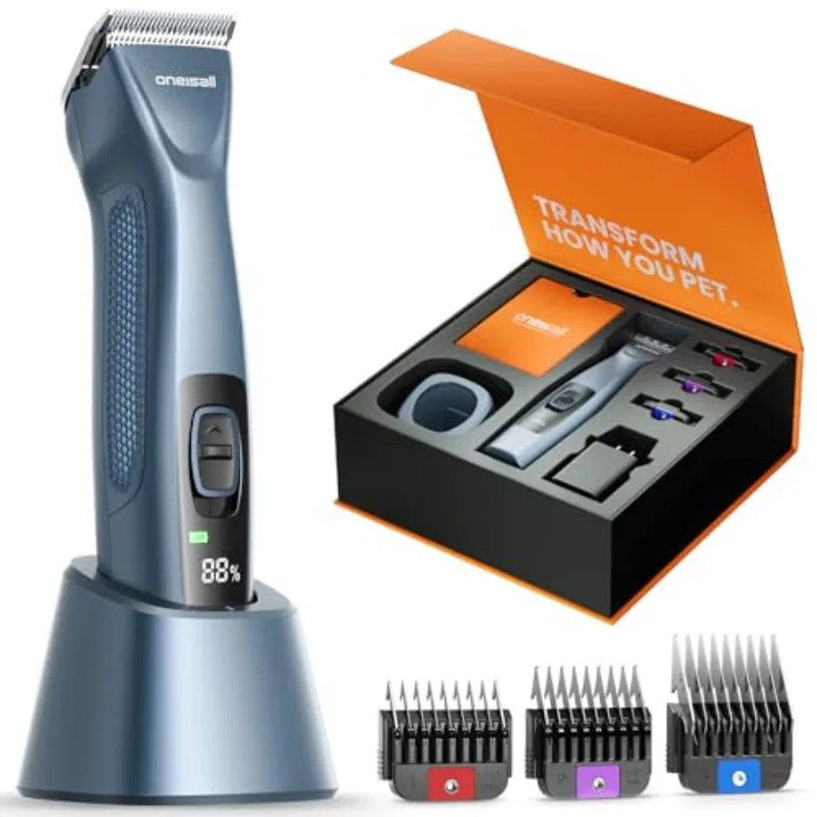 Cordless Professional Dog Grooming Clippers For Thick Curly Coats Two Speed