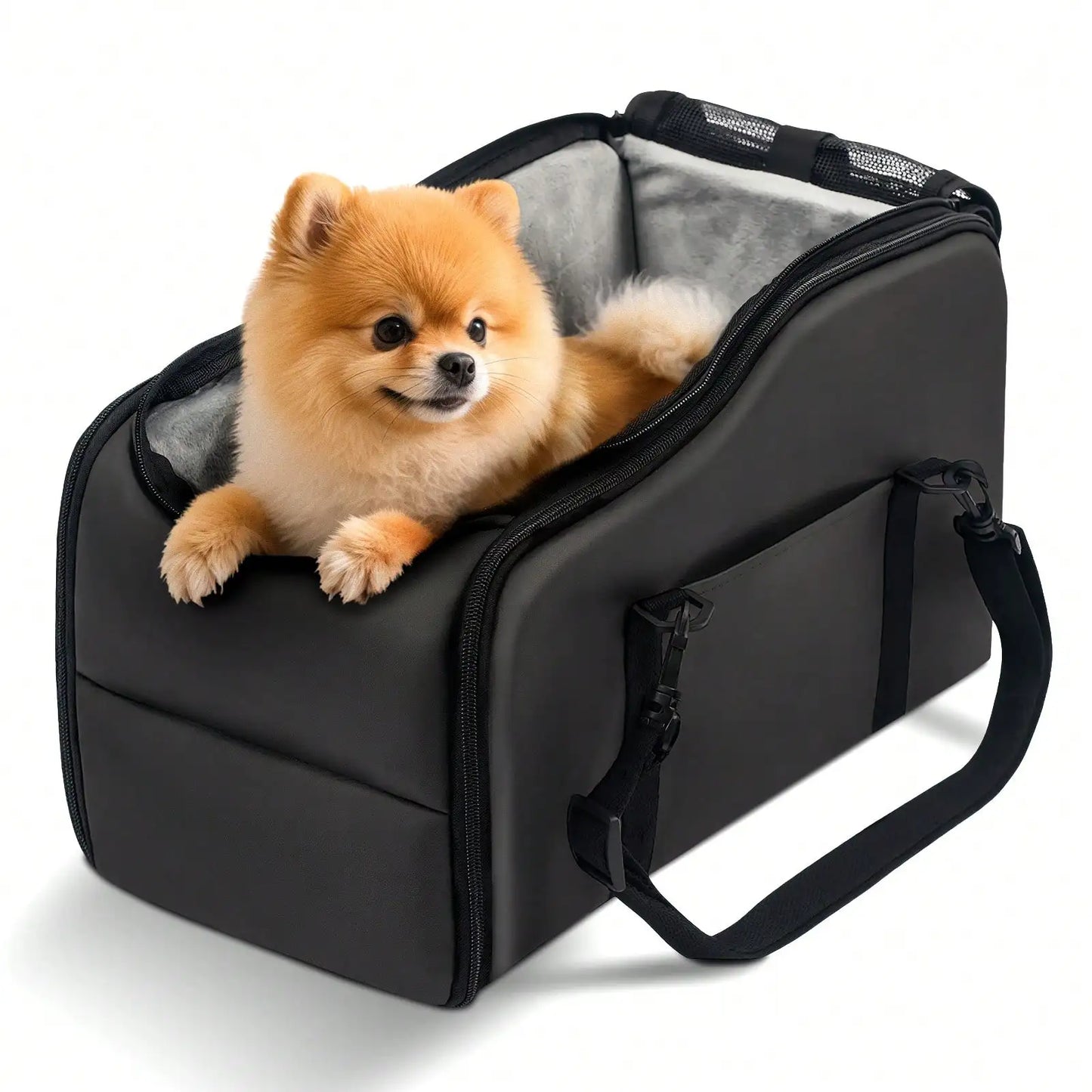 Center Console Pet Car Seat Carrier For Small Dogs Cats