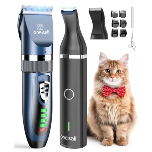 3 in 1 Cordless Cat Grooming Kit Stainless Steel Blades