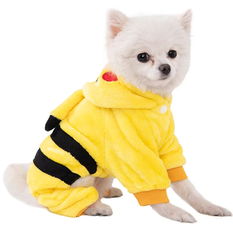 Pet Dog Clothes Soft Warm Fleece Jumpsuits for Small Dogs