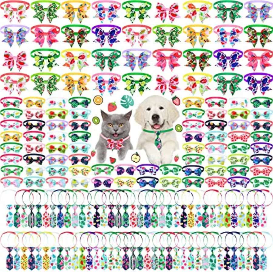 Adjustable Polyester Dog Bow Tie Collars Bulk For Grooming Pets