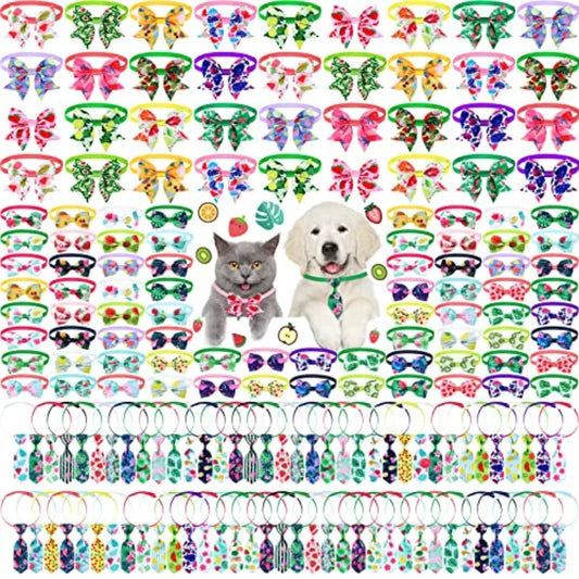Adjustable Polyester Dog Bow Tie Collars Bulk For Grooming Pets
