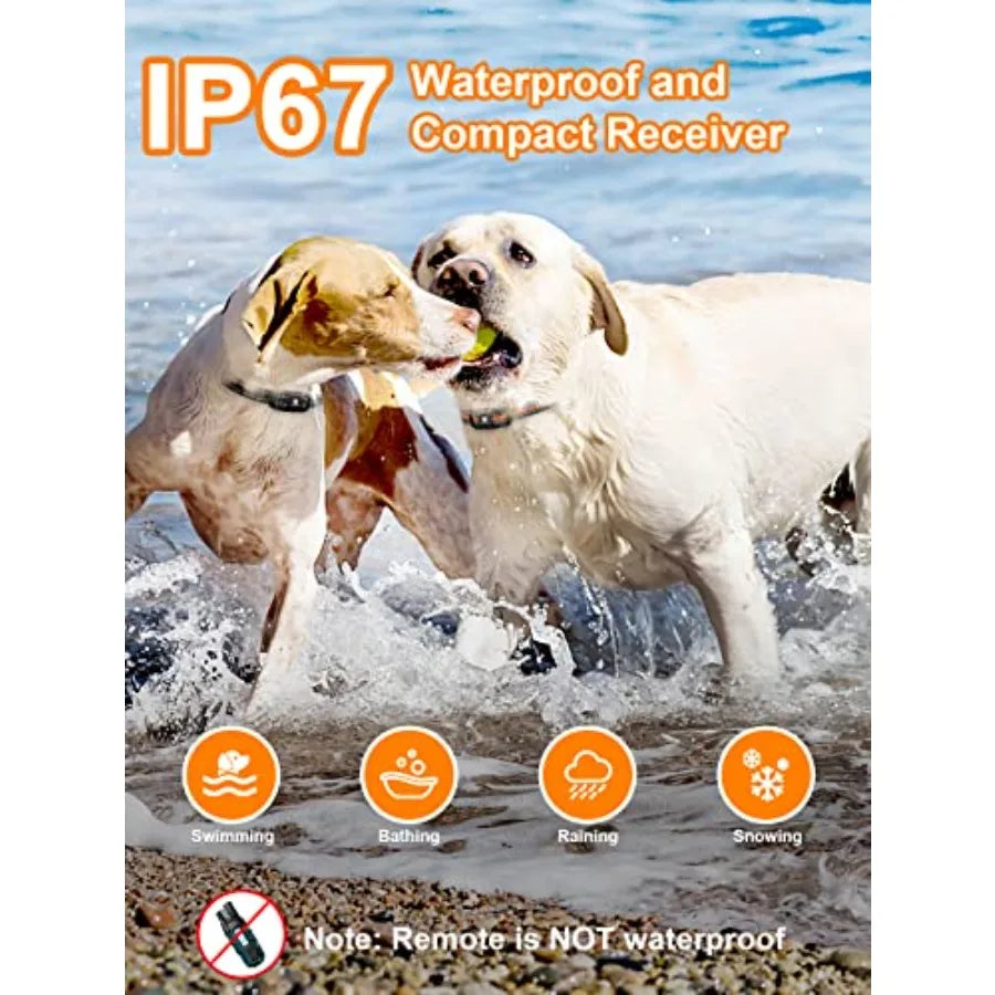 Dog Training Collar Waterproof Remote Beep Vibration Shock Modes
