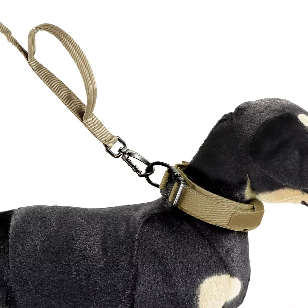 Military Tactical Dog Leash Adjustable Elastic Rope Dual Handles