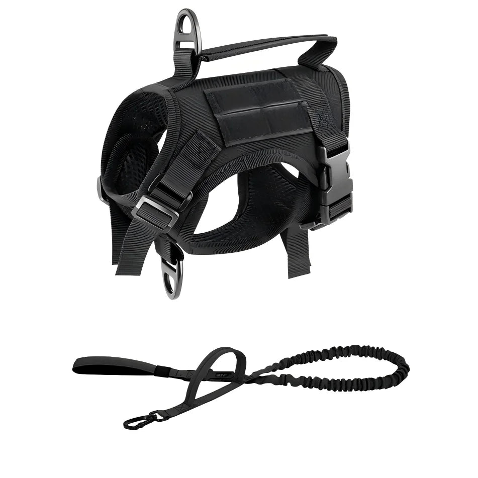Tactical Cat Harness And Leash Set Adjustable Escape Proof Mesh