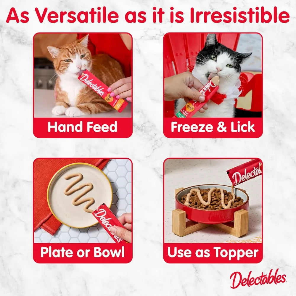 Squeeze Up Lickable Cat Treats Variety Pack Creamy Puree