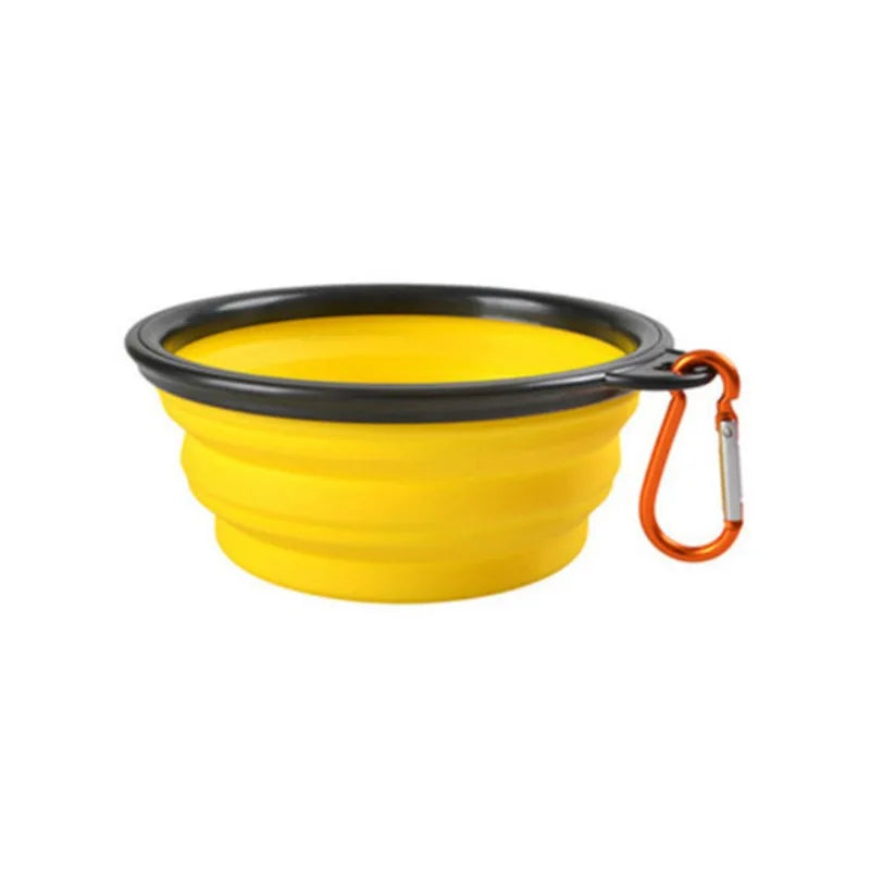 Portable Pet Food Bowl TPR Silicone Collapsible Travel Dish