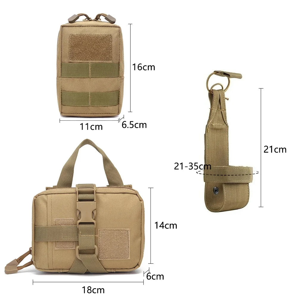 Adjustable Tactical Dog Harness With No Pull Leash And Detachable Pocket Pack