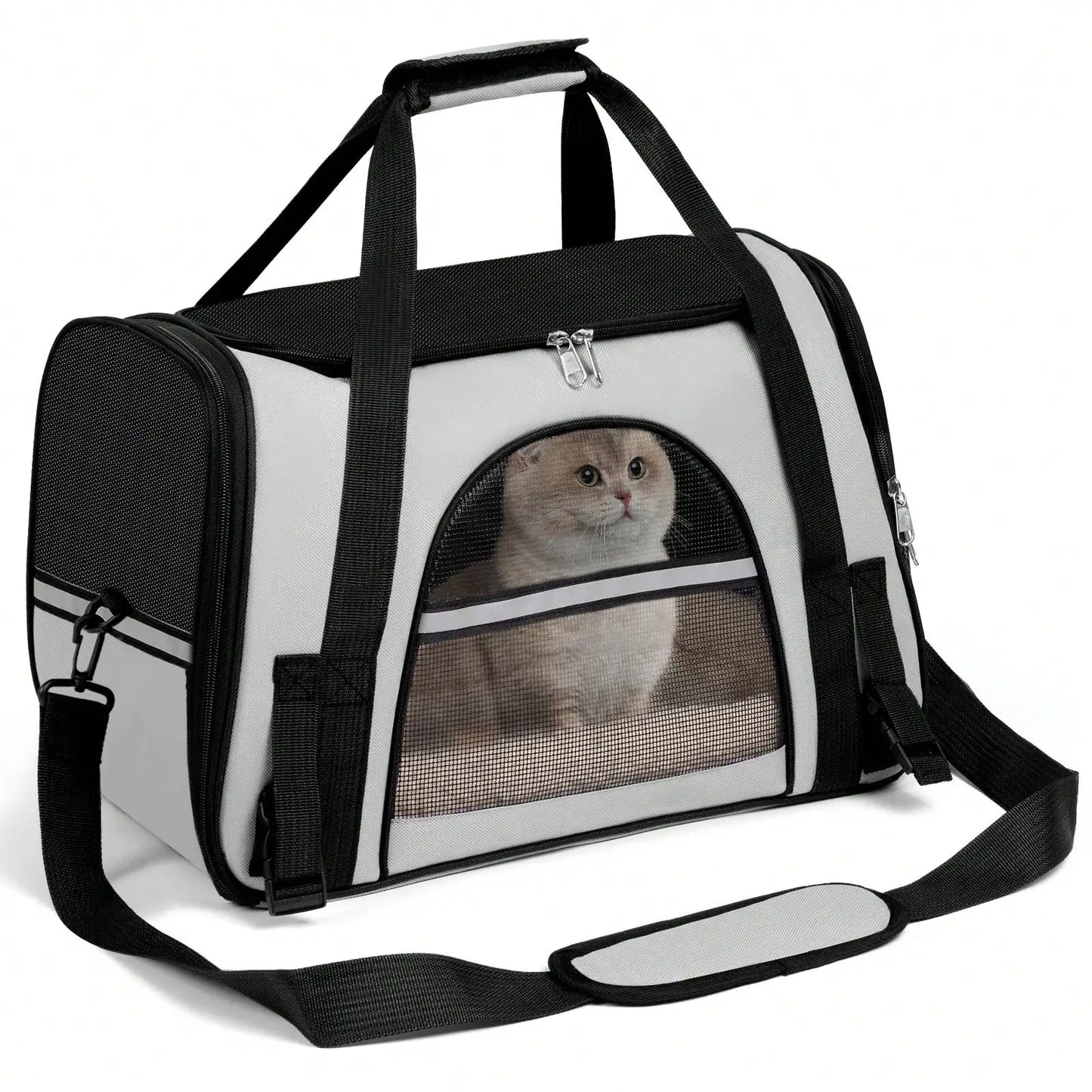 Breathable Pet Carrier Bag Airline Approved Foldable Travel Carrier