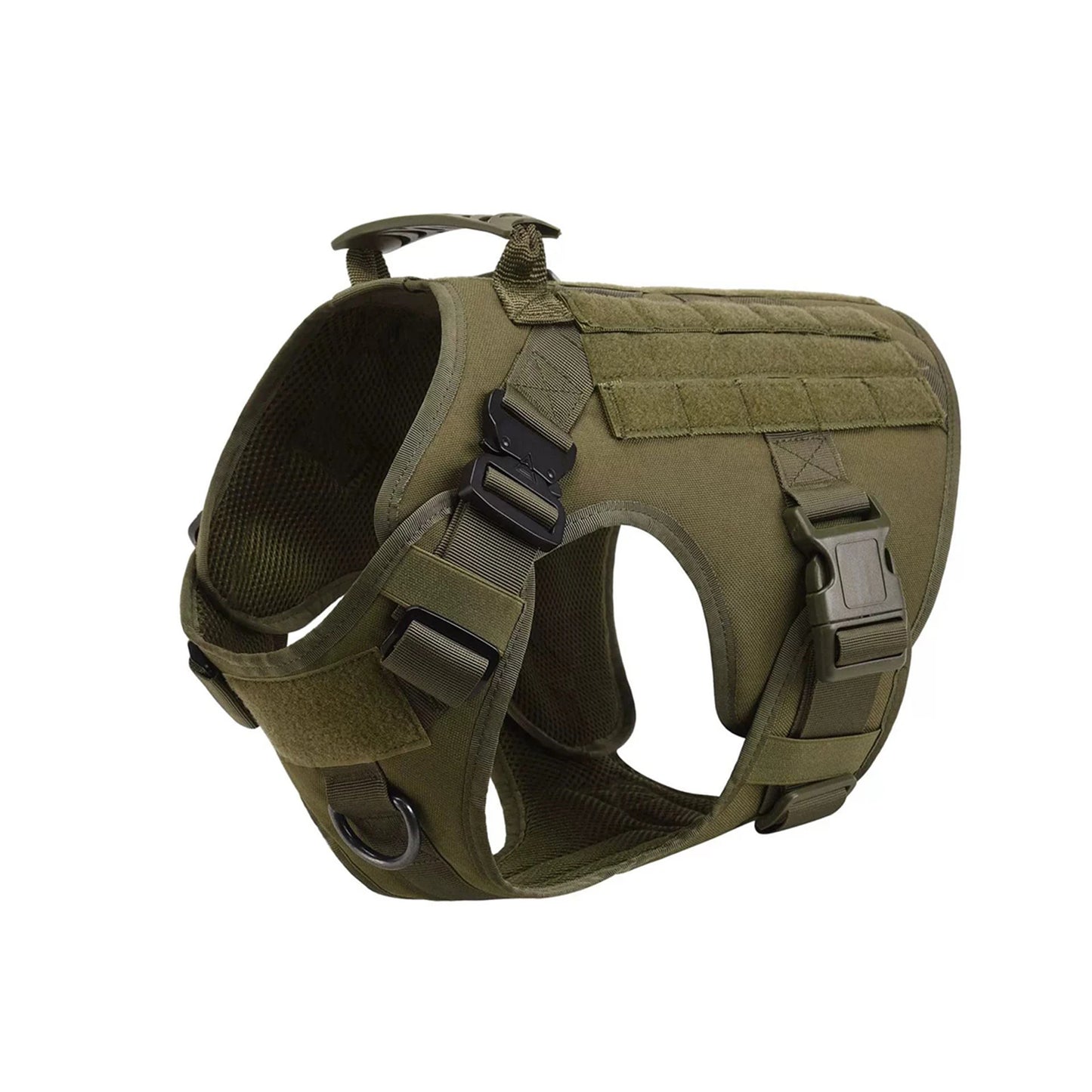 Tactical Molle Dog Harness With Pouches For Training