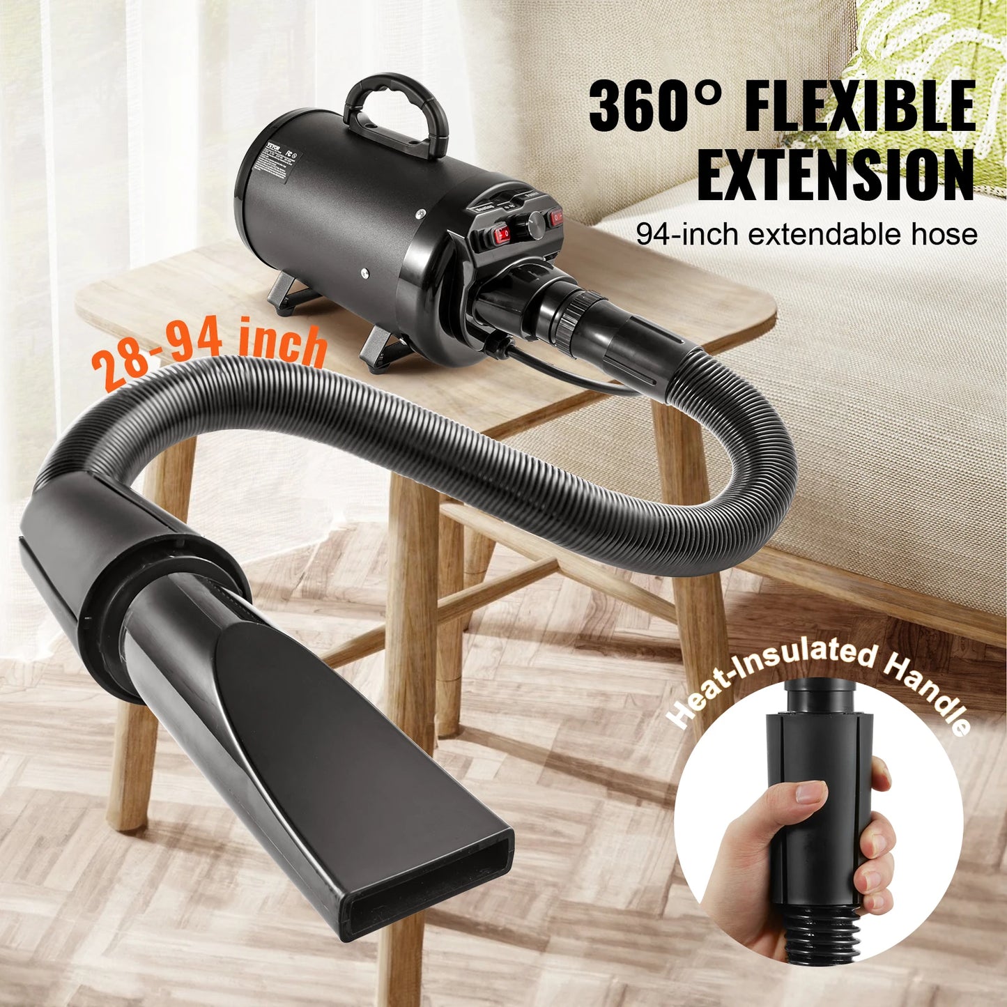 SucceBuy Dog Dryer With Adjustable Speed And Temperature Control