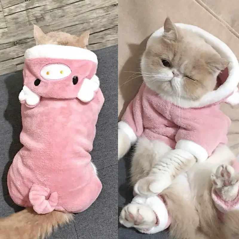 Pet Dog Clothes Soft Warm Fleece Jumpsuits for Small Dogs